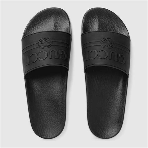 gucci foams black|gucci foam slides.